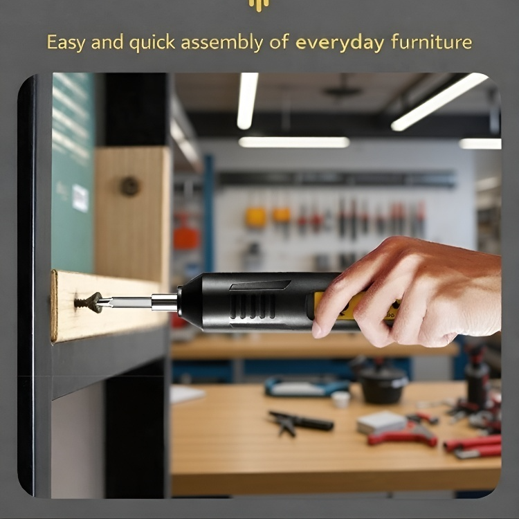 Rechargeable Electric Screwdriver Impact Drill Set for Home Use