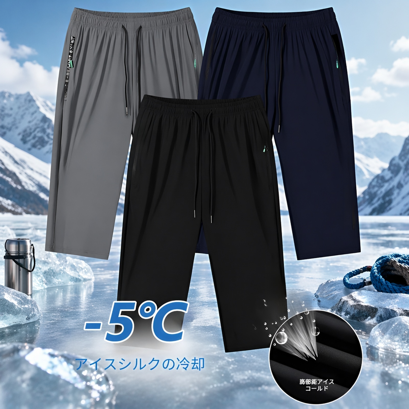 メンズアイスシルクショートパンツ