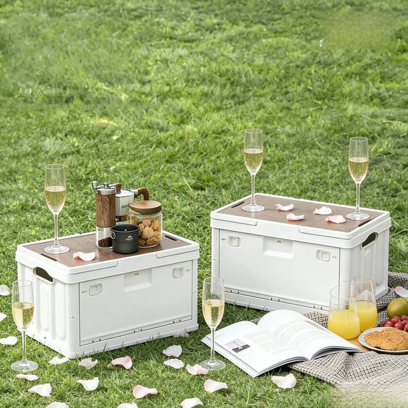 피크닉 폴딩 수납 바구니 휴대용 상자