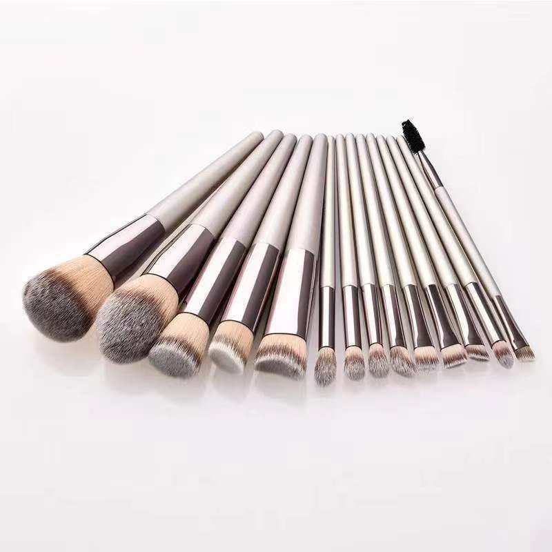 Champagne gold makeup brush