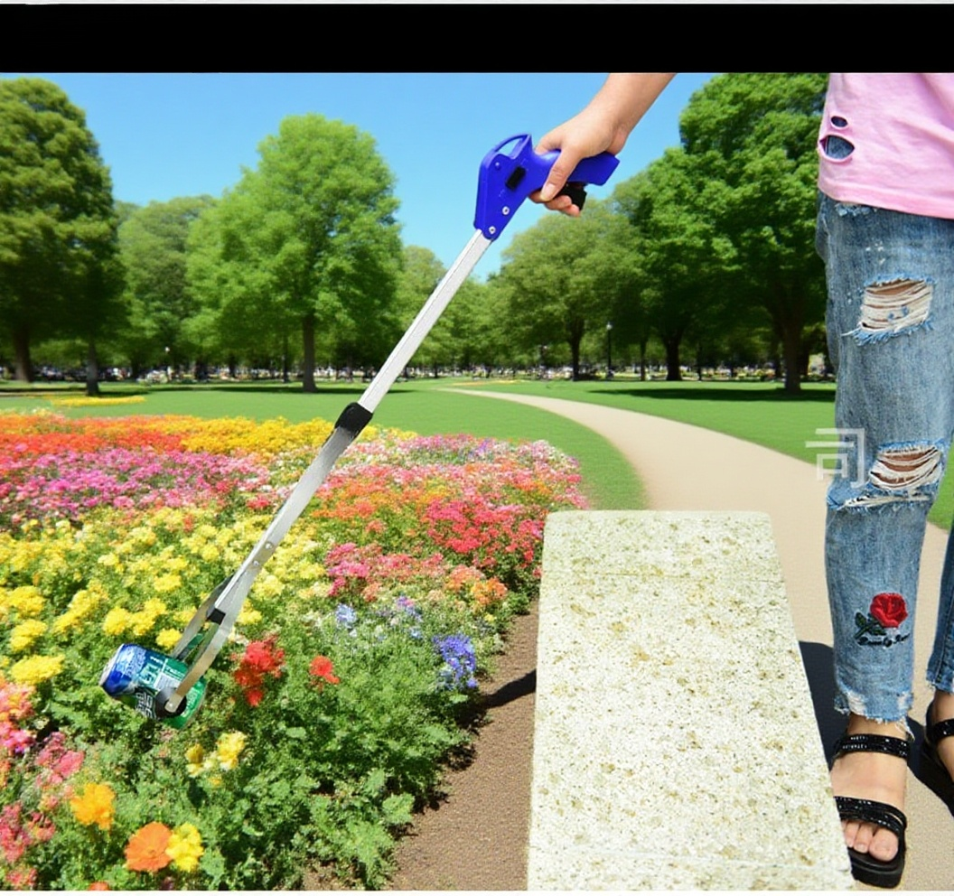 ゴミ拾い器の折りたたみ状態