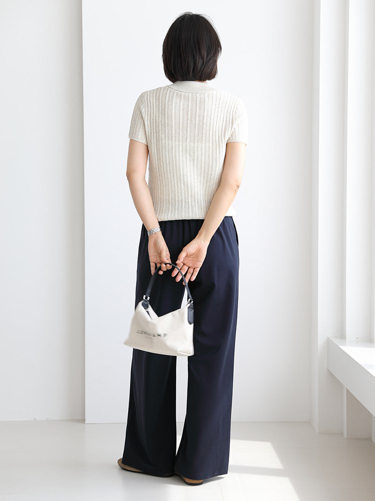 NEW！ショールカラー ケーブルニット 半袖セーター