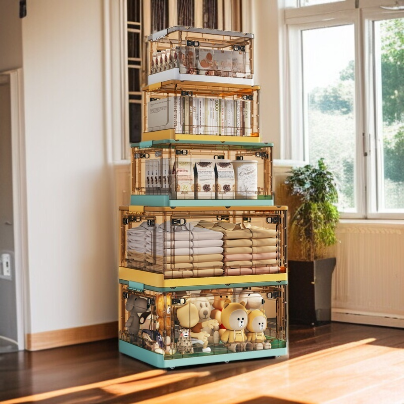 가정용 경량 럭셔리 접이식 수납함 콘솔  방진 이동 간식 장난감 수납장