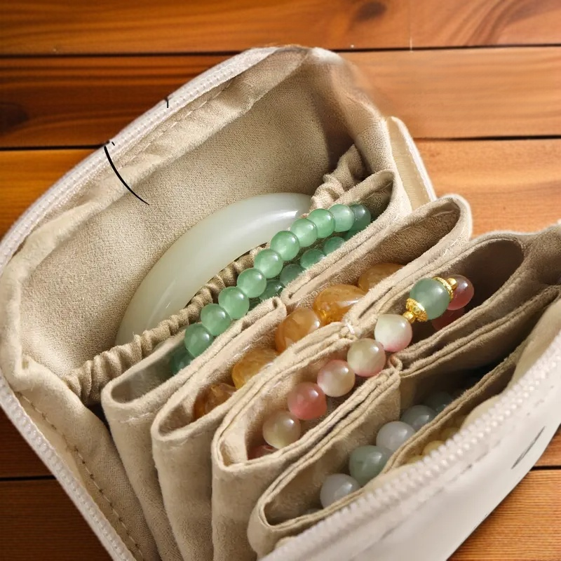 세련된 쥬얼리 케이스 이중 휴대용 수납 소프트 가죽 손꼬치 전용 범퍼 방지 귀걸이 케이스 가죽 케이스