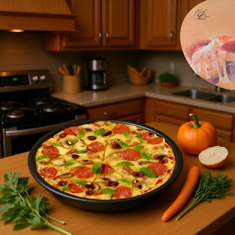 Okrągła nieprzywierająca blacha do pieczenia pizzy