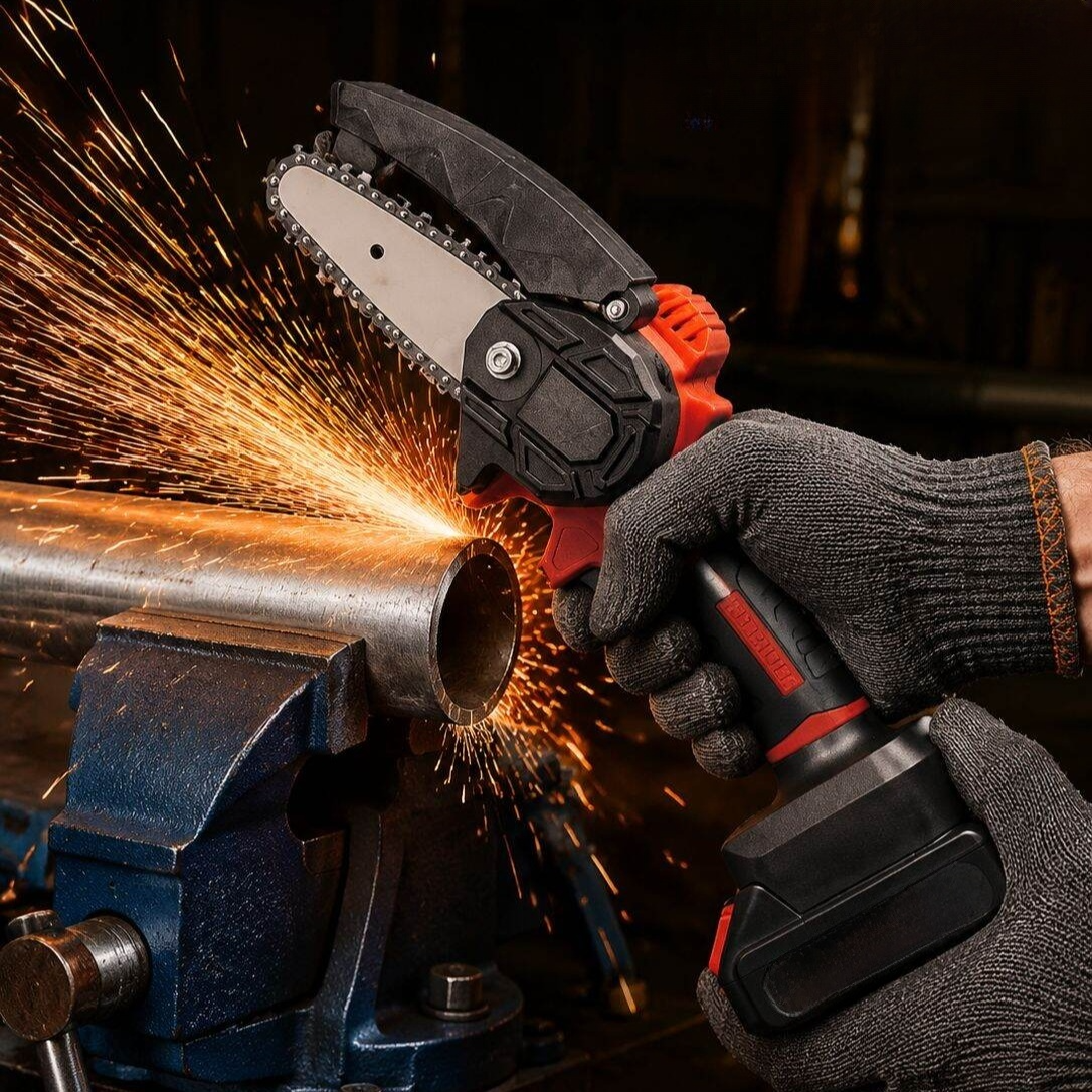 5-in-1 Professional Cordless Power Tool Kit (Impact Wrench/Angle Grinder/Hammer Drill/Hard Case)