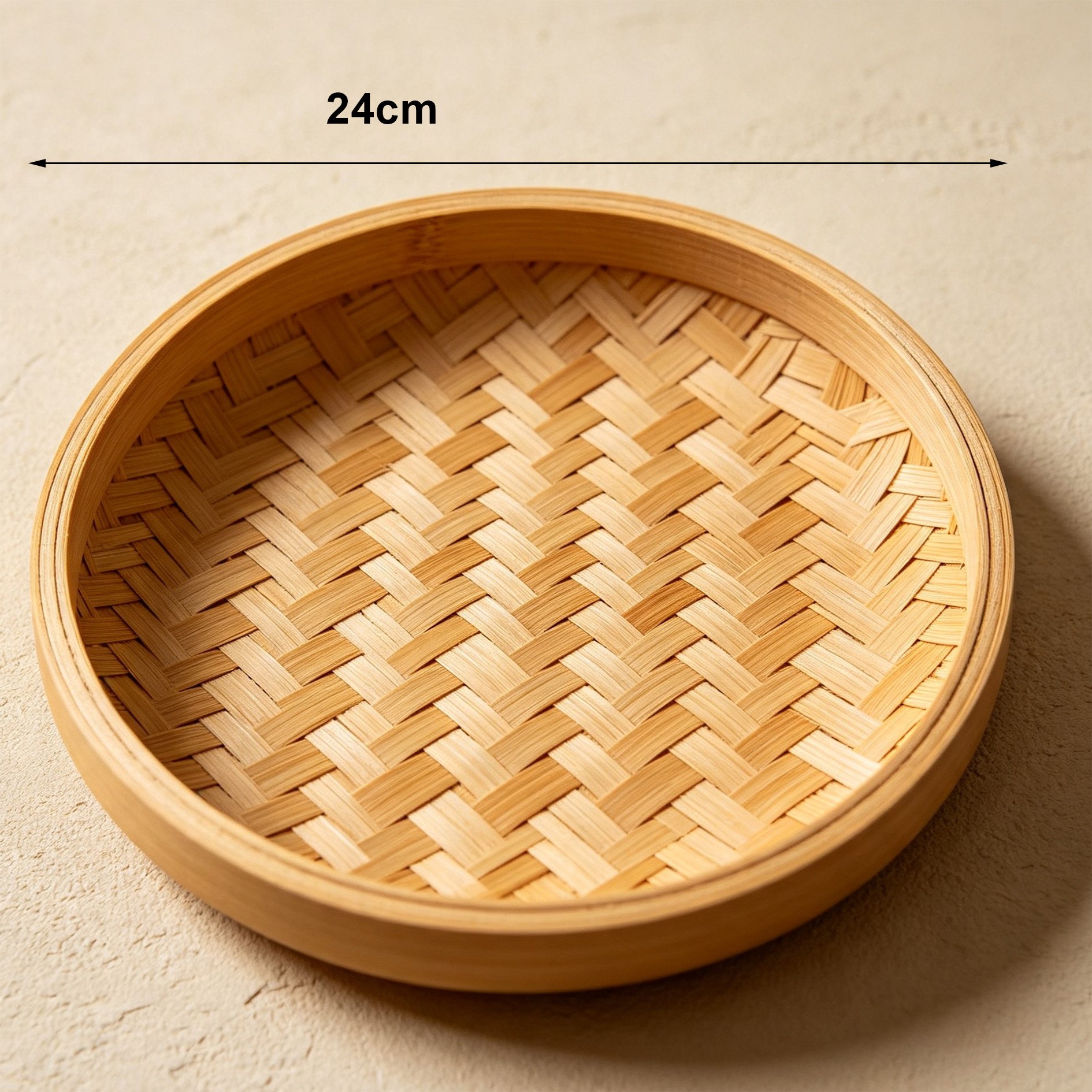Handmade bamboo plates perfect for fruit and dessert