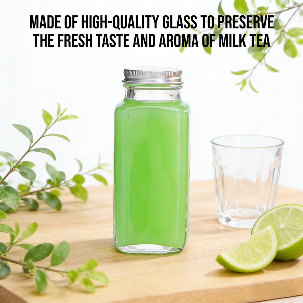 Milk Tea Beverage Glass Dispensing Bottle