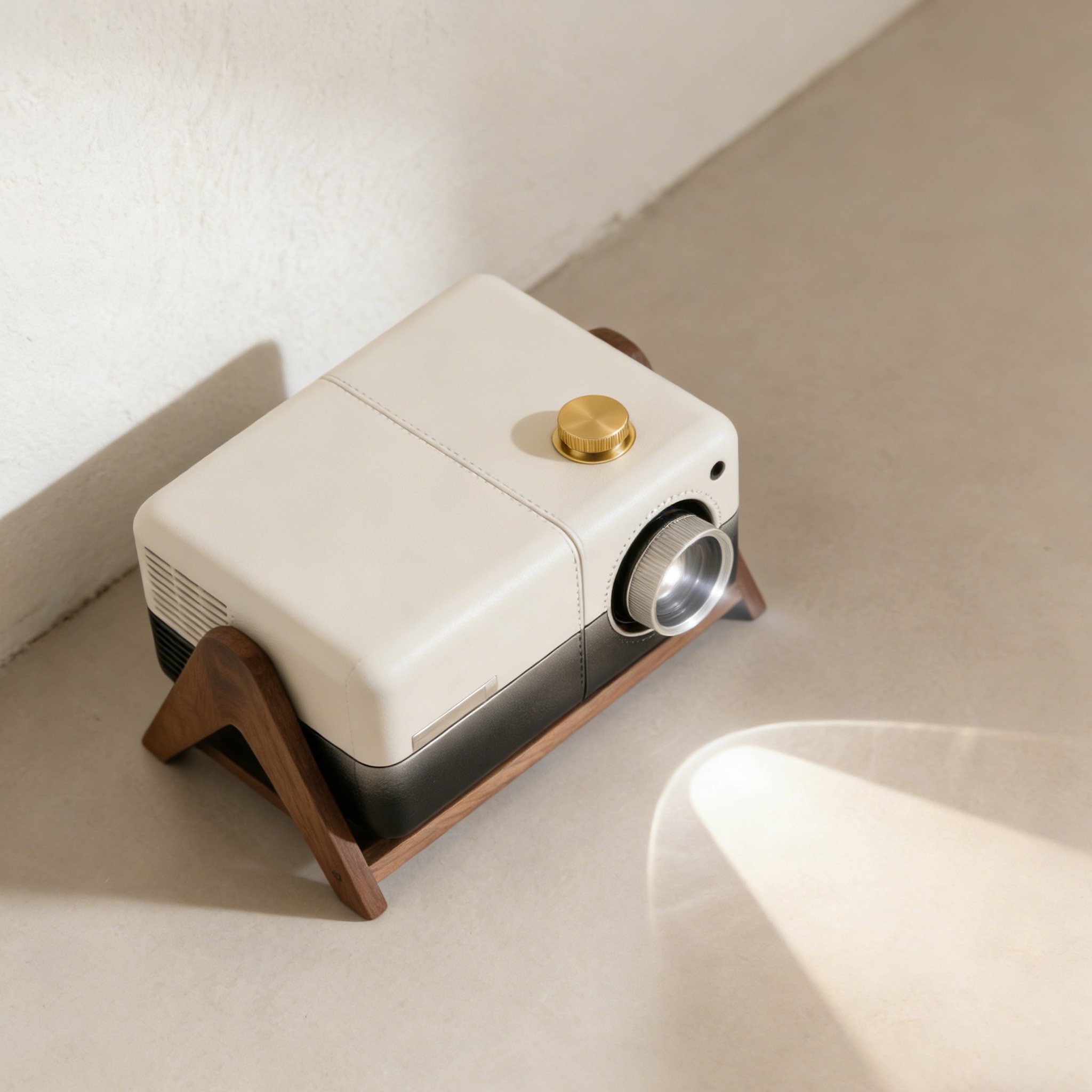 โปรเจคเตอร์กรอบไม้หุ้มหนัง