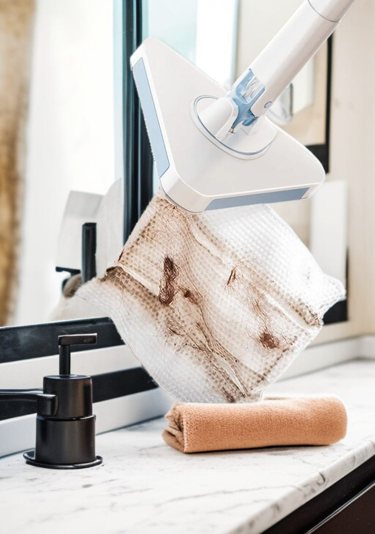 일회용 벽면 집게로 욕실 벽 청소