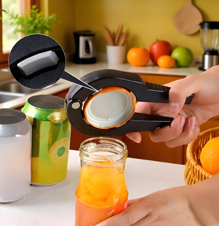 Detalle del diseño ergonómico del abrelatas mejorado