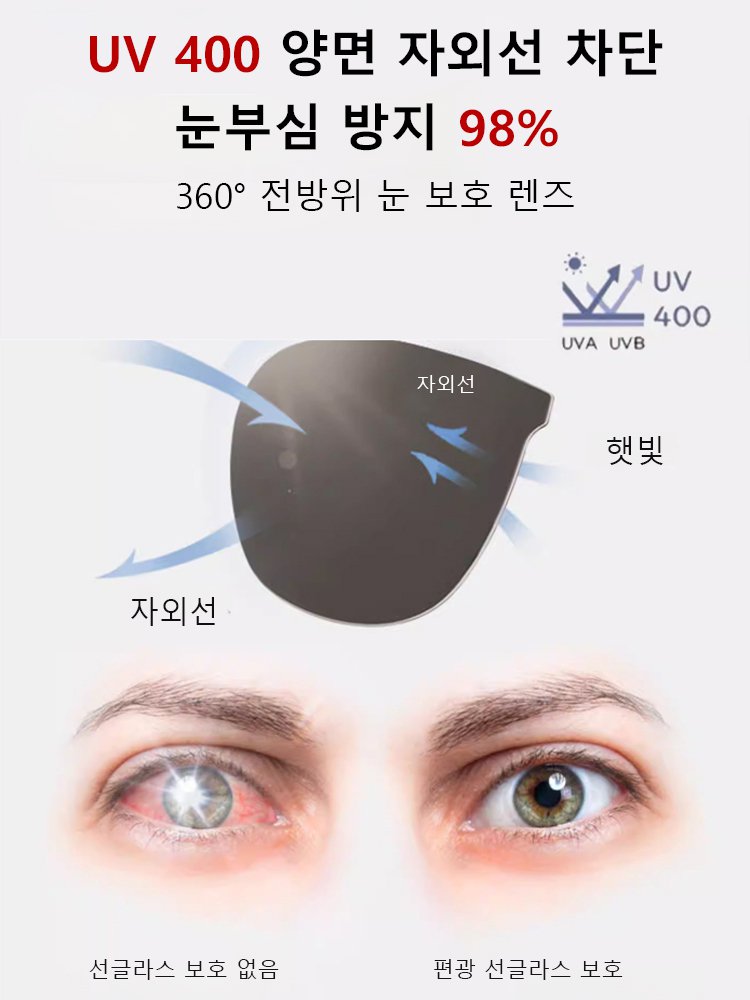 【주야겸용】스마트 줌 편광 변색 선글라스