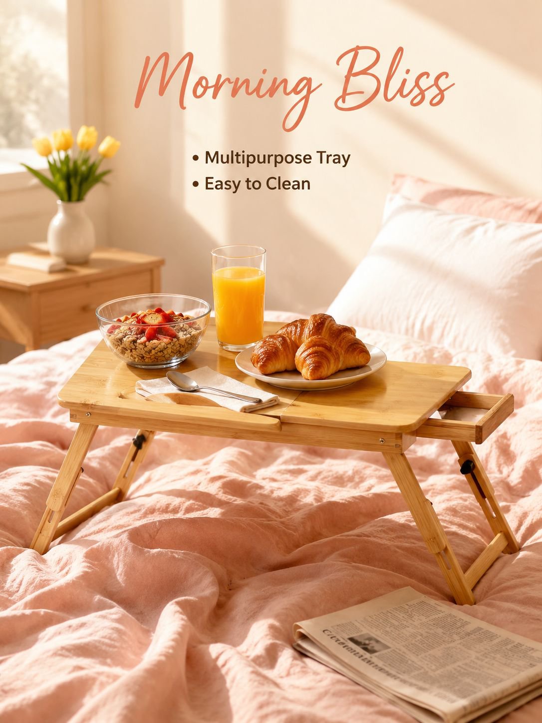 Home Lazy Bed Folding Table