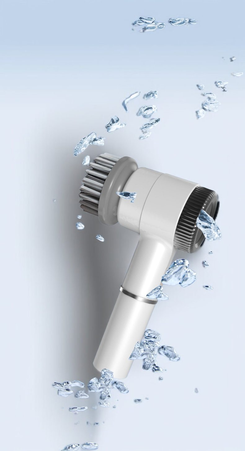 多機能掃除ブラシのパワフルな動作イメージ