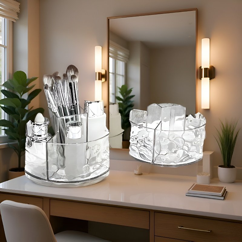 Luxus vízfodrozódásos forgó tárolódoboz