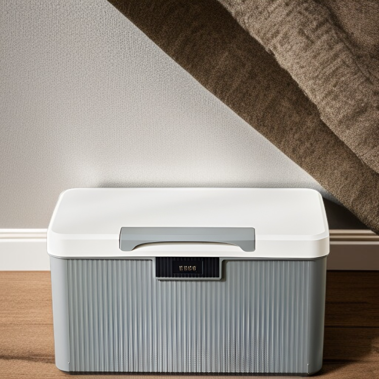 자물쇠 잠금장치가 달린 차량용 수납함