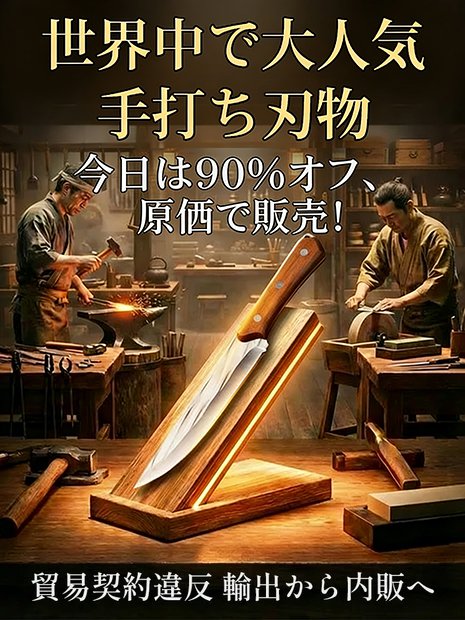 【私たちの工場を助けてください、輸出注文がキャンセルされ、給与の支払いが急務です！】手打ち・文化包丁✨2026年お正月期間限定90%OFF！