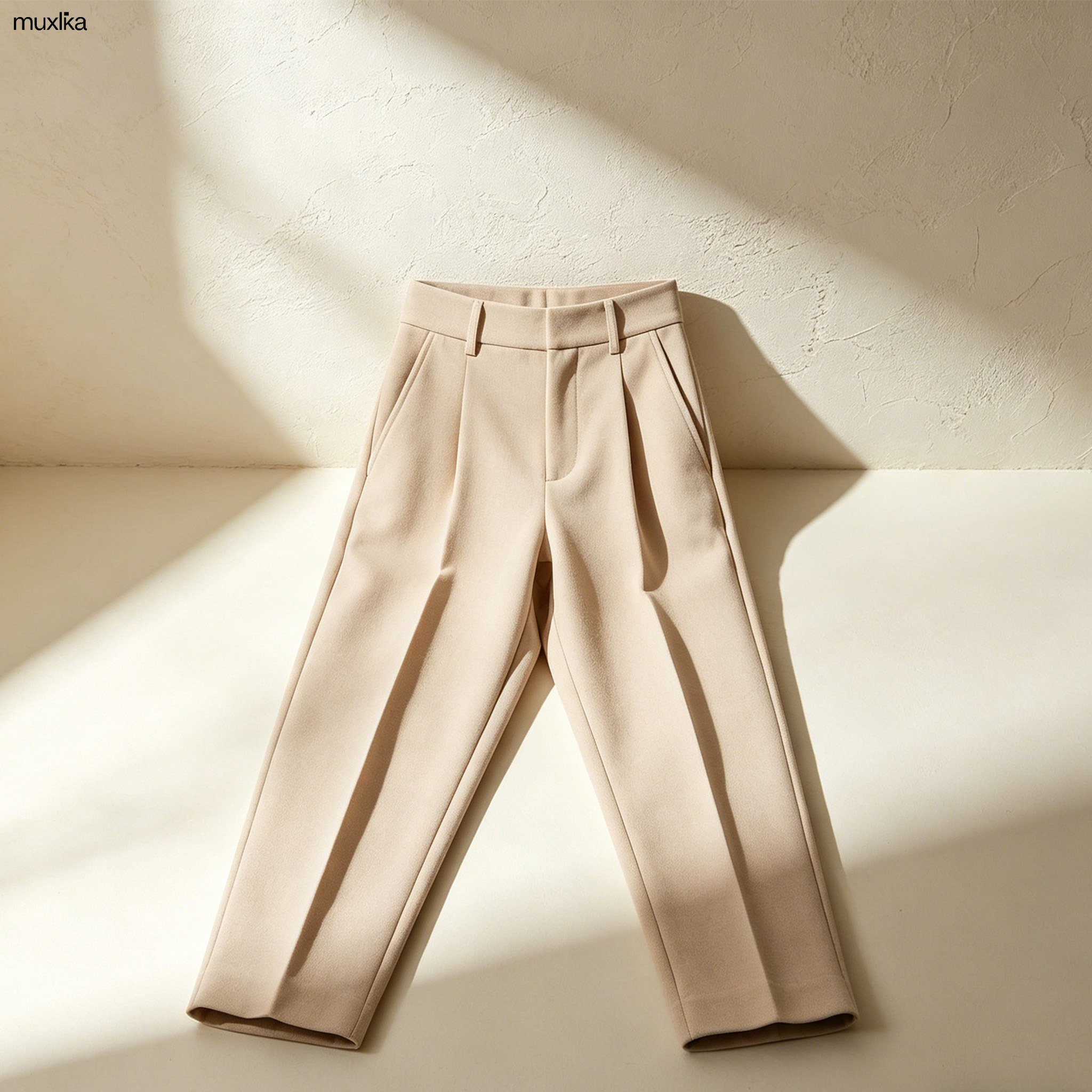 ハイウエストストレートレッグスーツパンツ