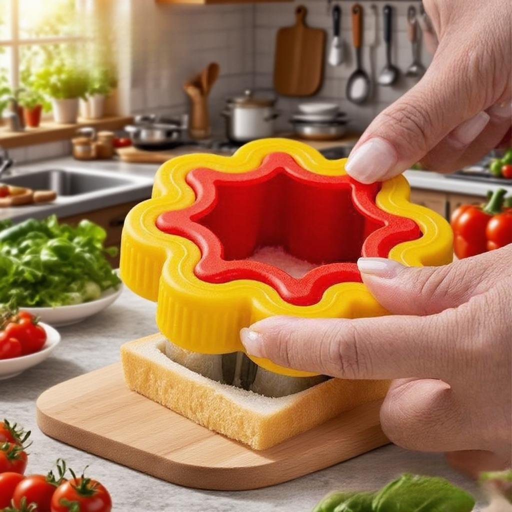 Sandwichschneider mit Cartoon-Motiv, Edelstahl