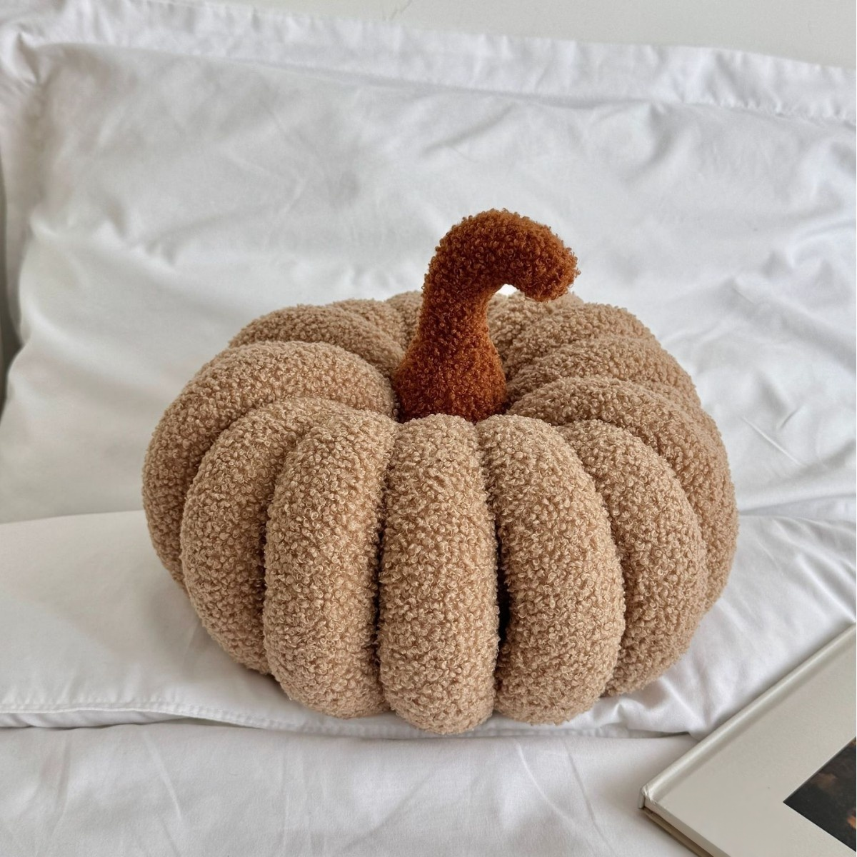 Cute Pumpkin Plush Throw Pillow Halloween Decor