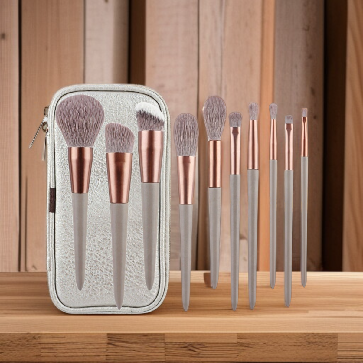 Travel-friendly makeup brush storage solution