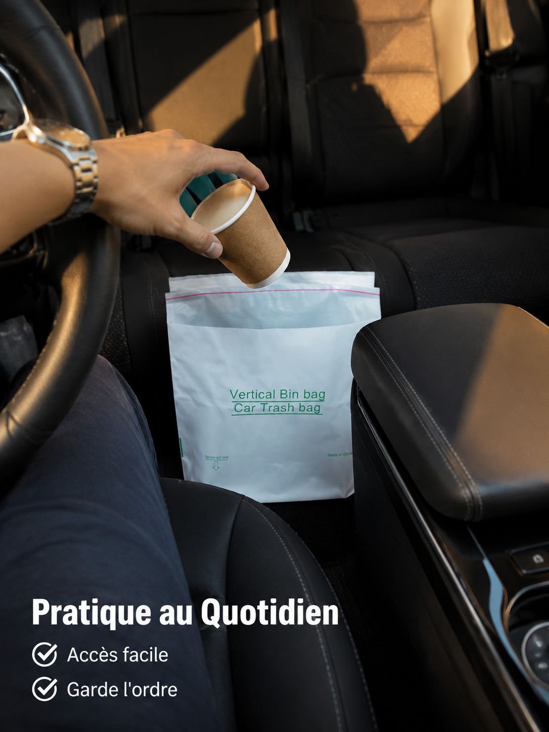 Sac poubelle debout spécial voiture pour usage domestique