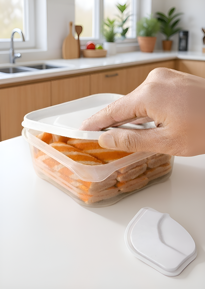 분리형 디자인의 냉동육 보관함 디테일