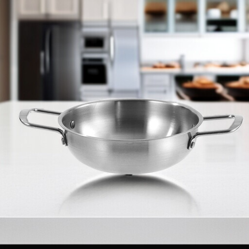 Gruby nieprzywierający garnek do makaronu instant i owoców morza, z podwójnymi uchwytami