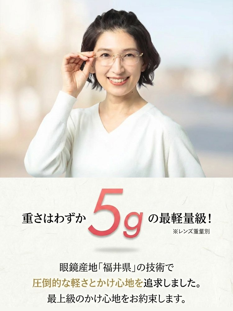 リムレスオートフォーカス老眼鏡