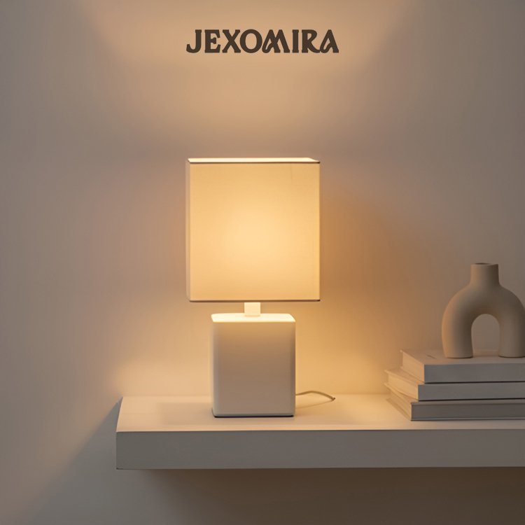 모던 디자인의 침실용 사각형 램프
