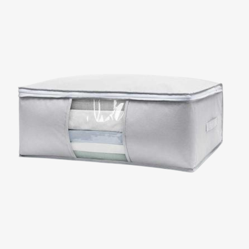 Vista superior de bolsa de almacenamiento con cremallera