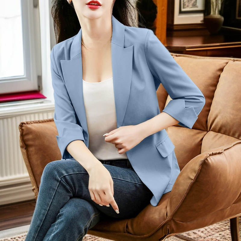 レディースカジュアル三分袖ショートジャケット