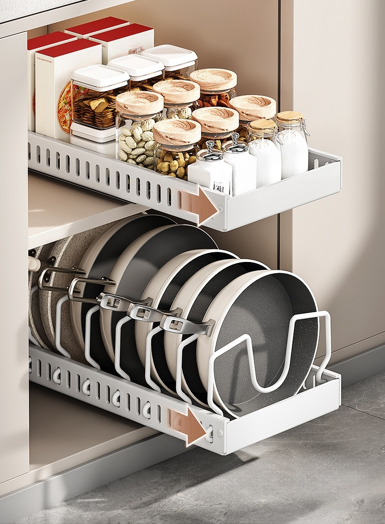 Adjustable Pot and Pan Organizer Rack 