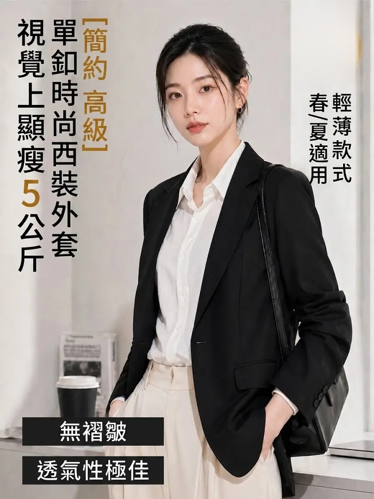 一粒扣時尚西裝外套
