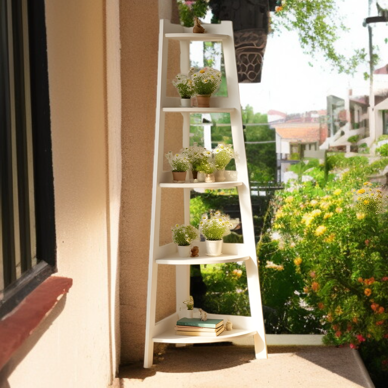 北欧風プラントスタンド、フラワーシェッド、バルコニーフラワーラック、壁コーナー収納ラック、多機能整理収納ラック