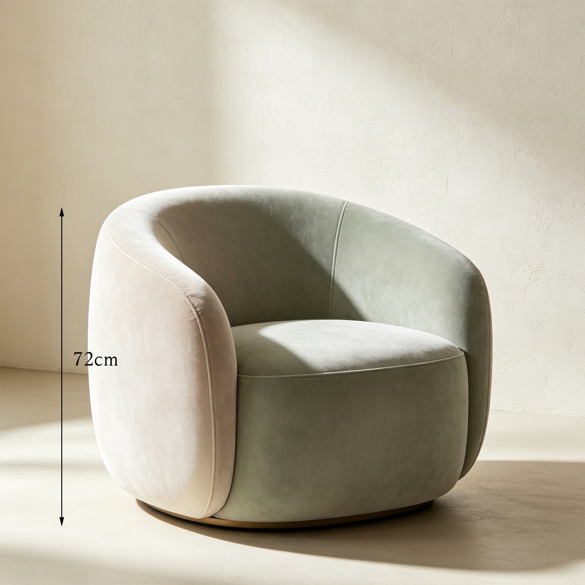 Single seat sofa with wooden legs
