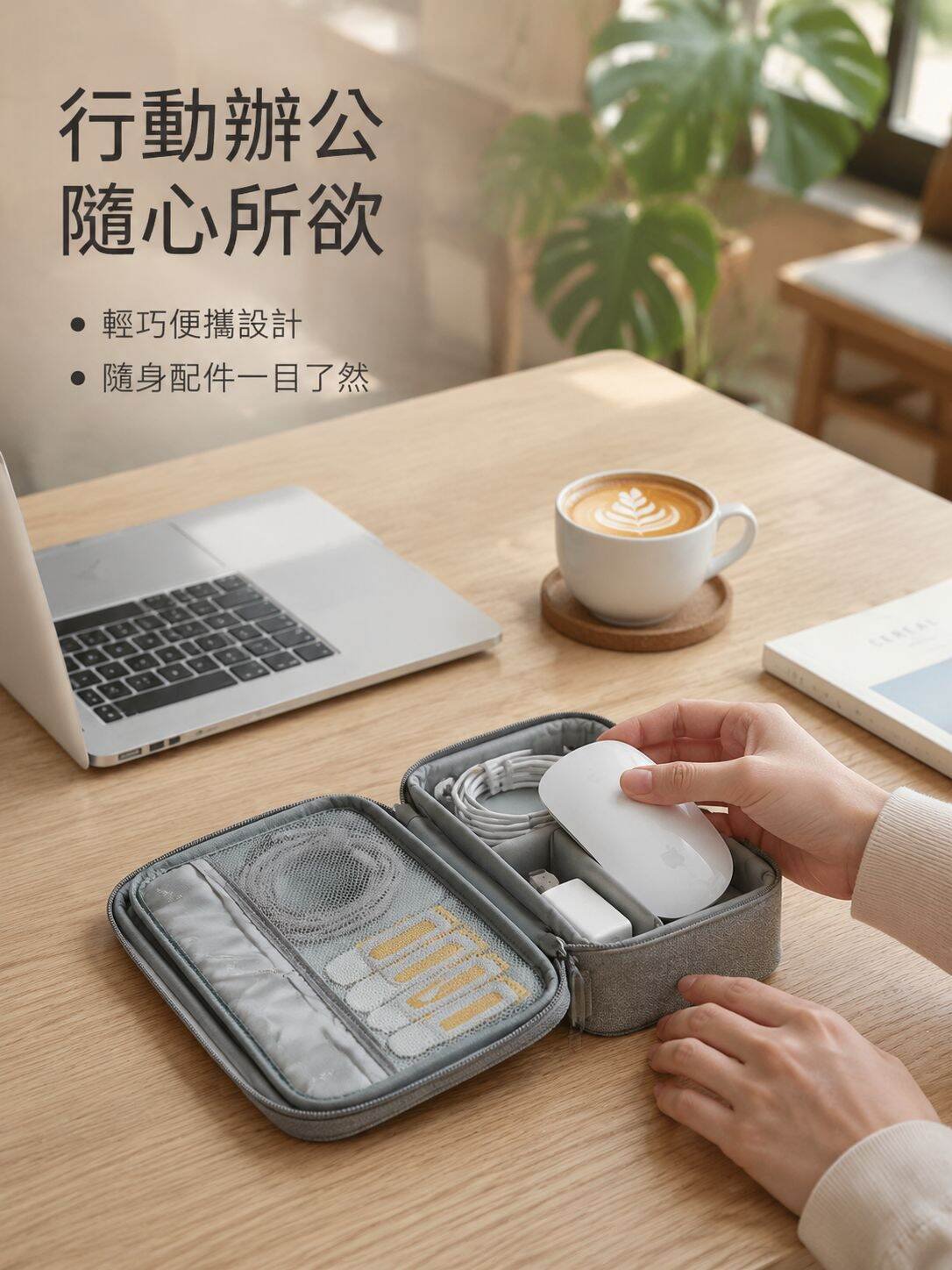 多功能數碼配件收納袋 筆記本充電器耳機USB行動電源整理包