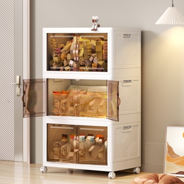 Foldable Modular Drawer Storage Cabinet with multiple compartments