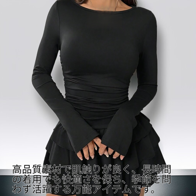 秋冬シンプルスリムドレス ビジネスシーン対応