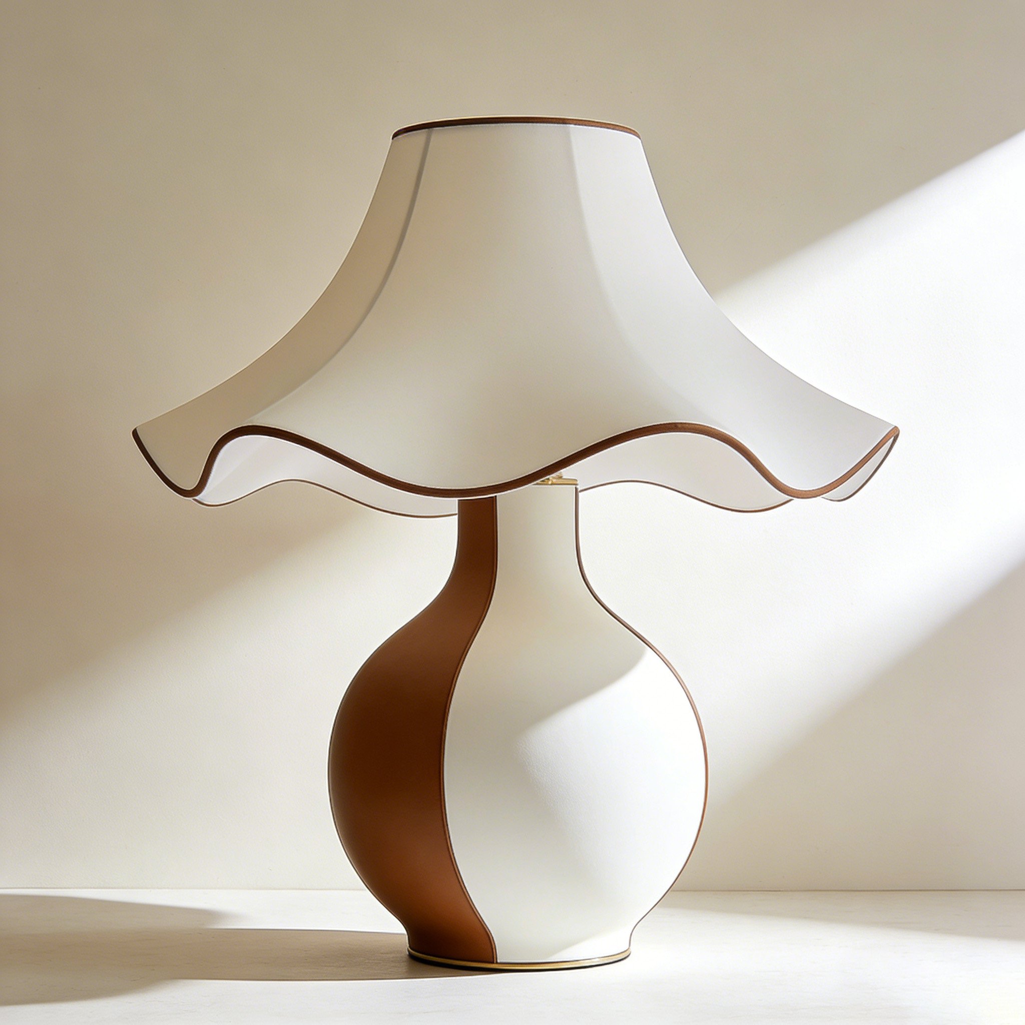 물결 모양 테이블 램프