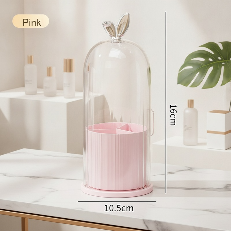 Rotating Dustproof Vanity Makeup Organizer