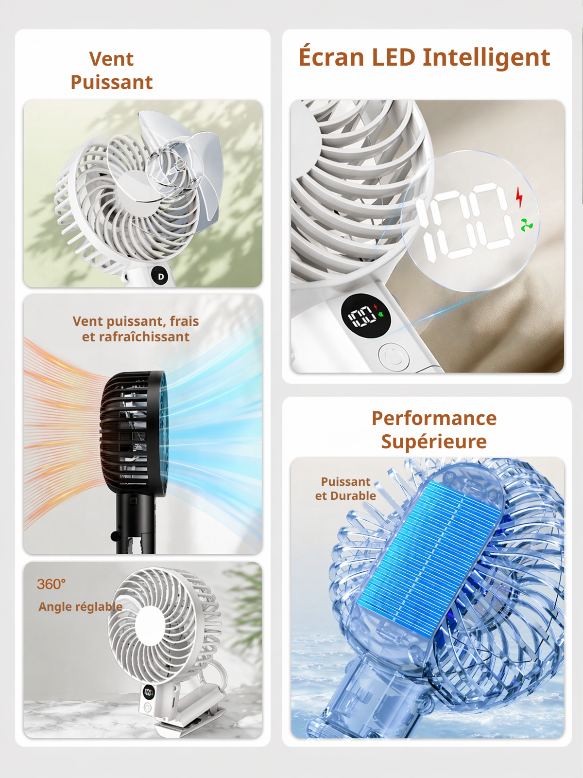 Mini ventilateur portable à main design compact