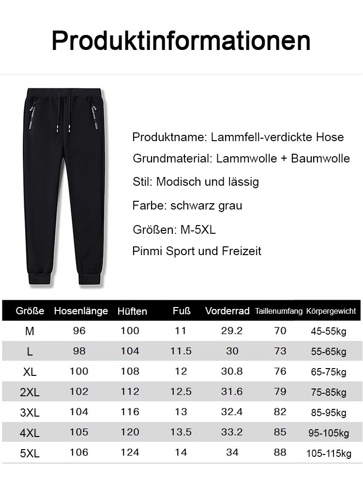 Ein Kauf, ein Geschenk | -30°C Kälteschutz | Export nach Norwegen Lammwoll-Jogginghose