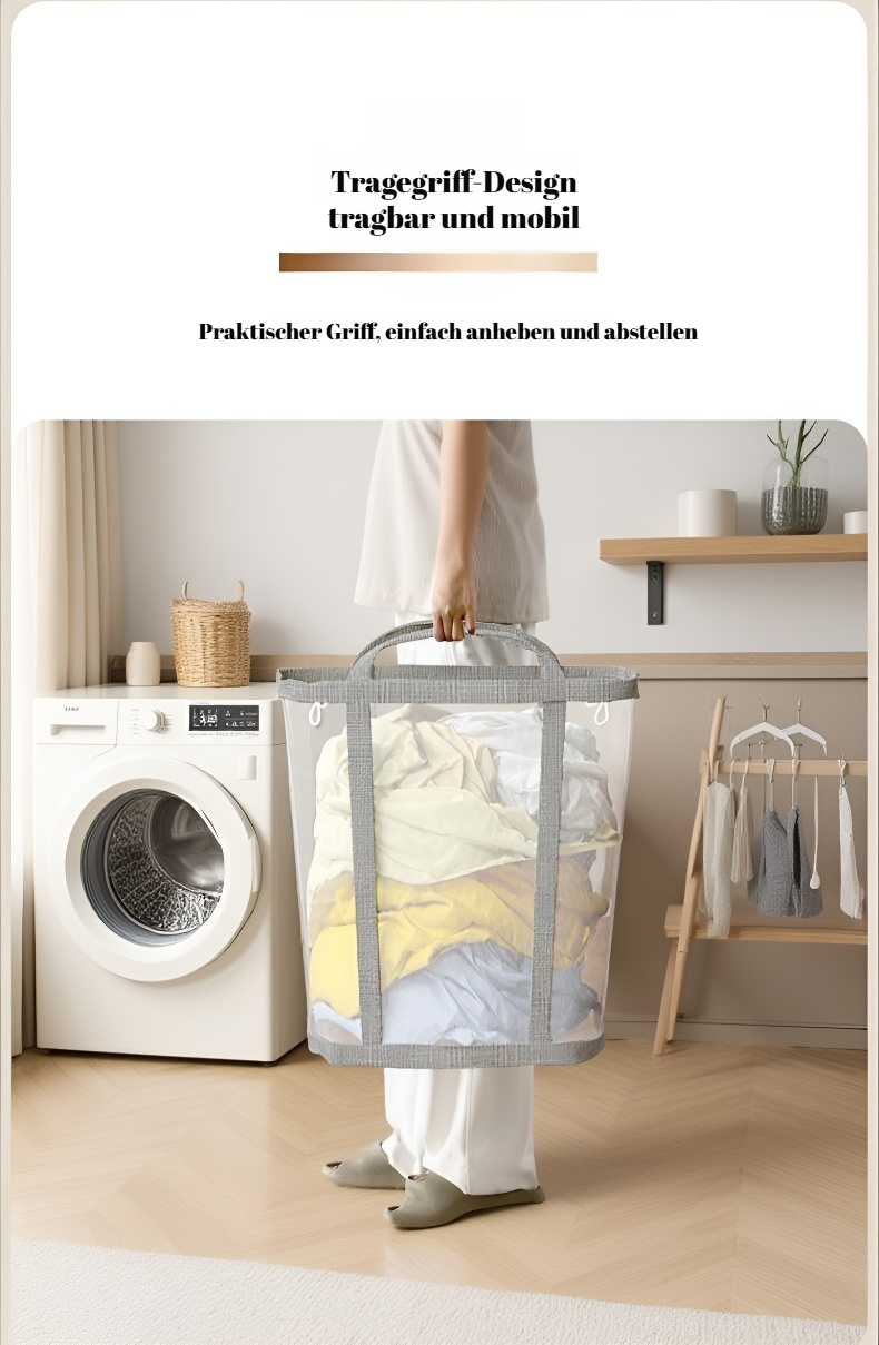 Faltbarer Wäschekorb aus robustem Material