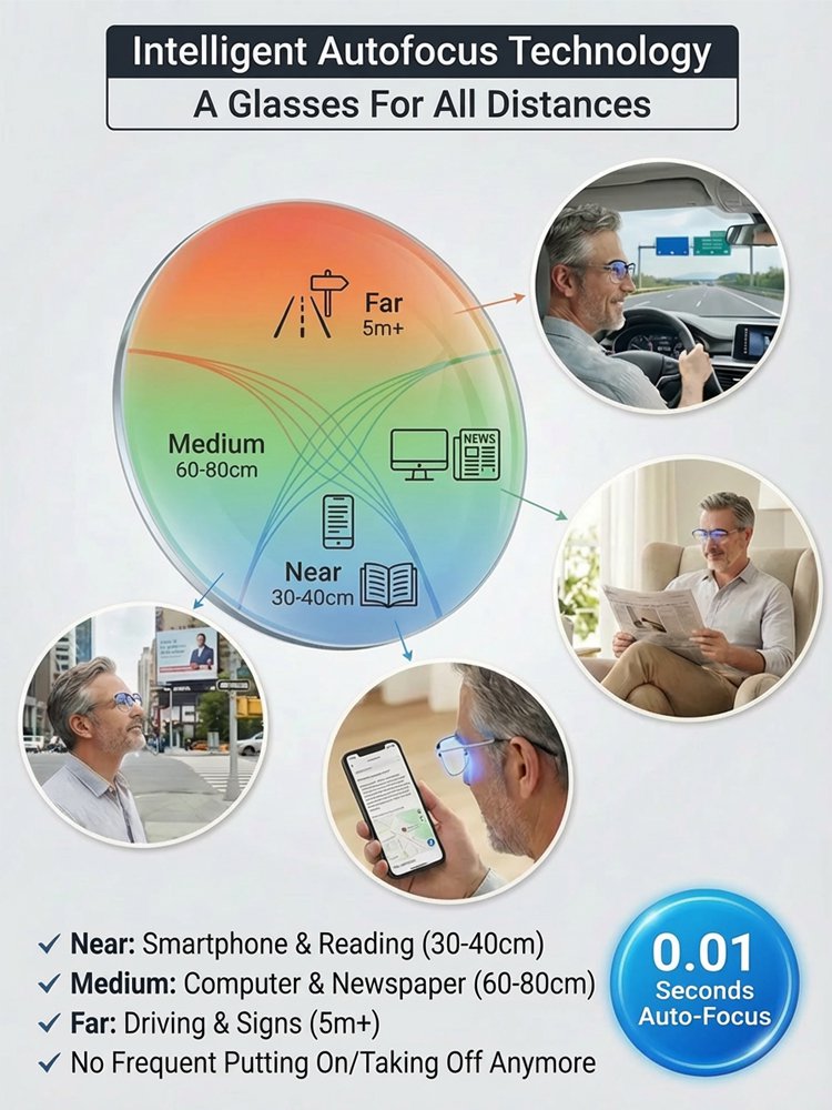 Ultra-Clear Honeycomb Photochromic Reading Glasses