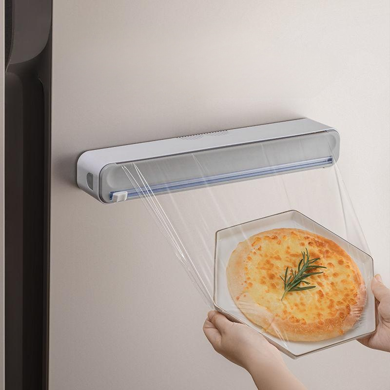 Cortador de film transparente para cocina doméstica, magnético y fácil de usar