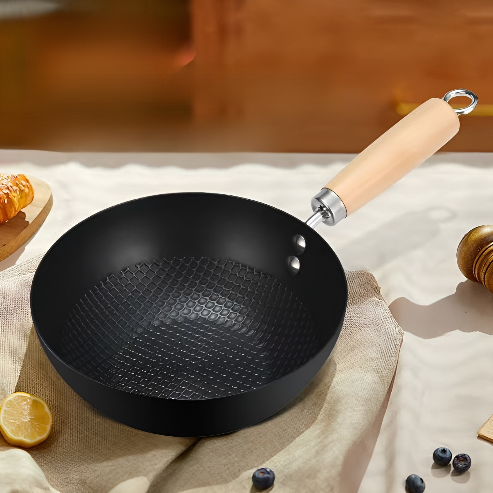 Gusseisen Wok