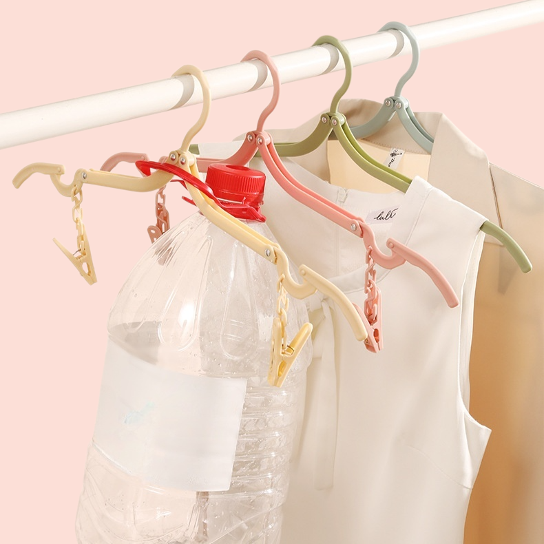 다용도 휴대용 접이식 옷걸이 여행 옷걸이 집게 다용도 건조 옷걸이 양말 수납 옷걸이