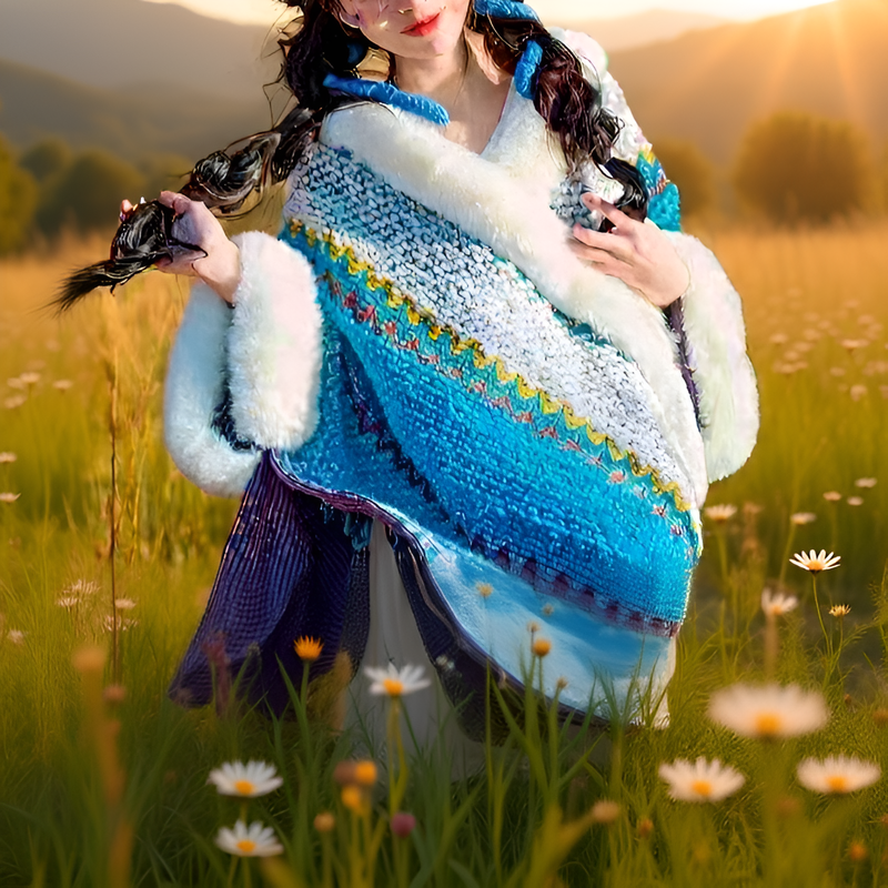 여성 바캉스 머플러 숄 망토