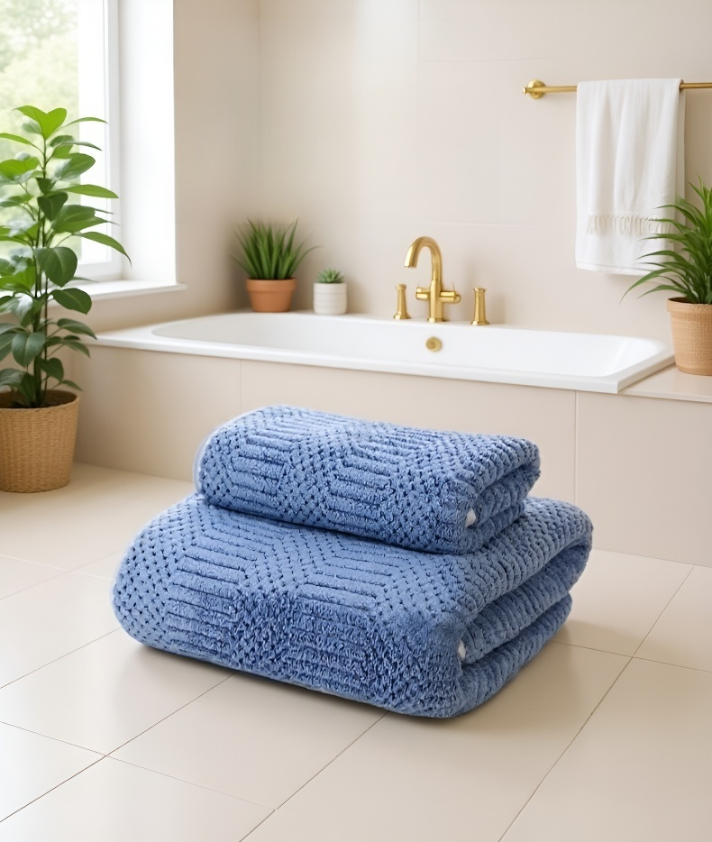 피부에 자극 없는 성인용 세수타월 사용 장면